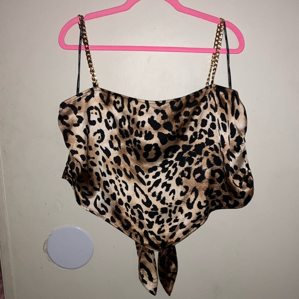 Forever 21 Woven Leopard Print Top/Cami